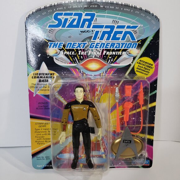 New Vintage 90s Star Trek The Next Generation Lt Commander Data Action Figure - Picture 1 of 9